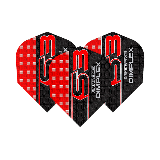 Harrows Dimplex S3 Flights - Red