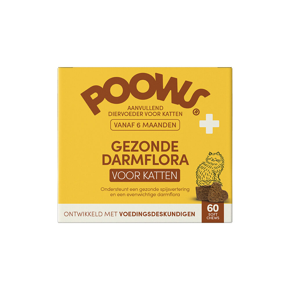 Poows Healthy Gut Flora - cat - 60 pieces
