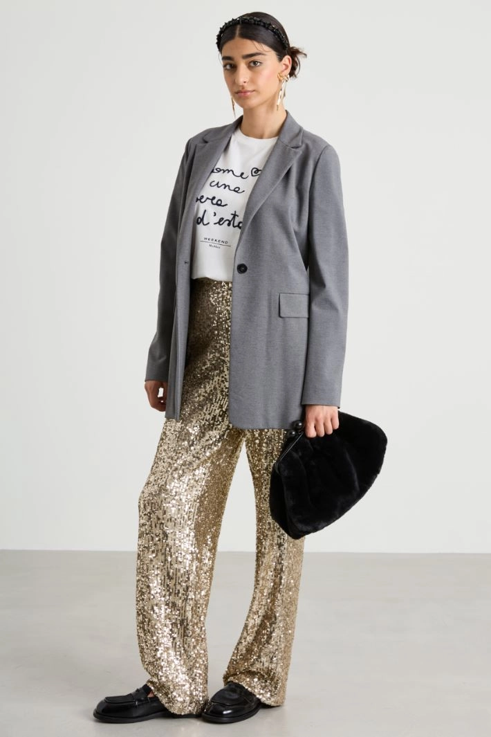 Viscose jersey blazer - GREY