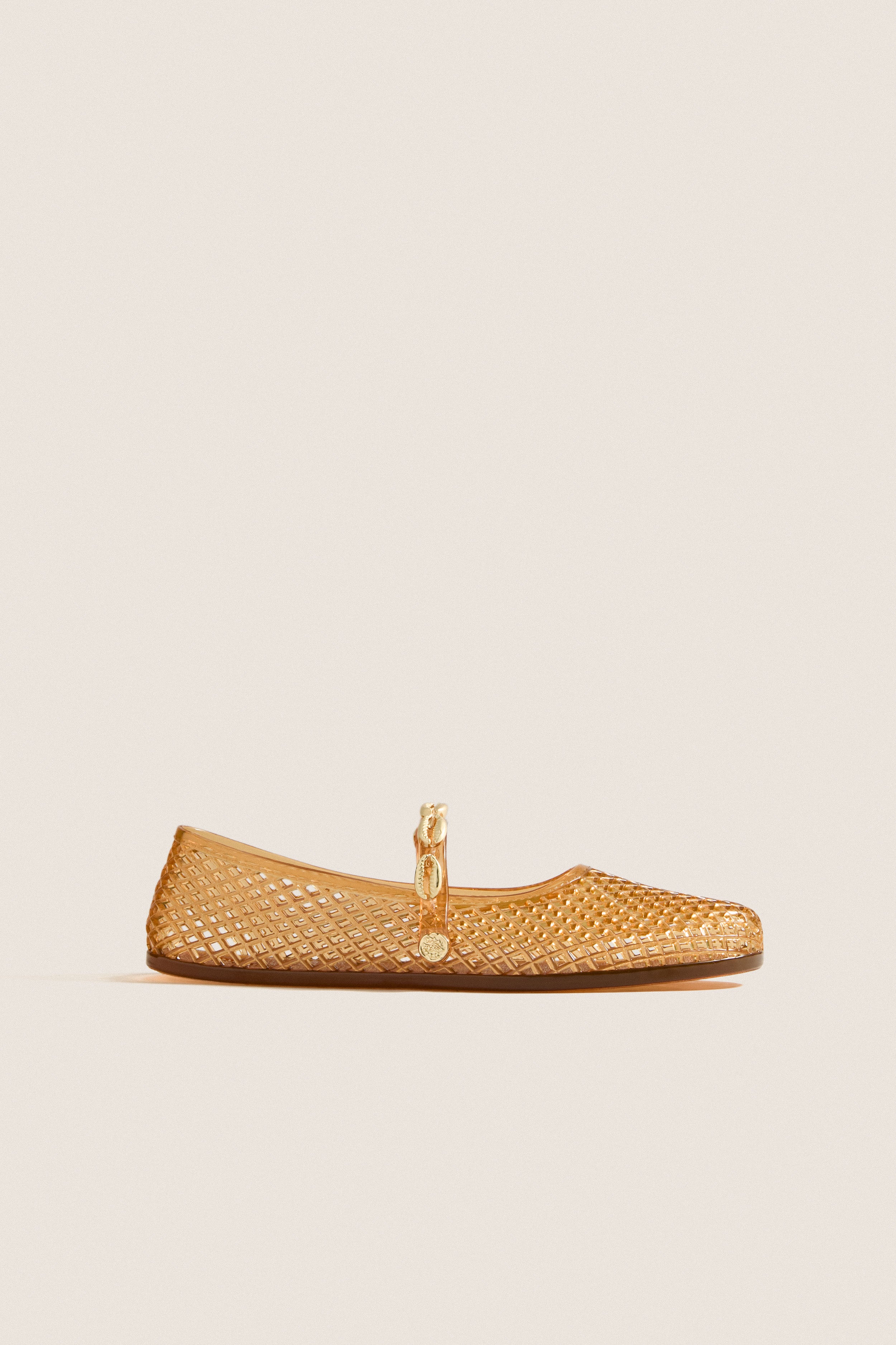 Caramel Iro Shells Jelly Flats