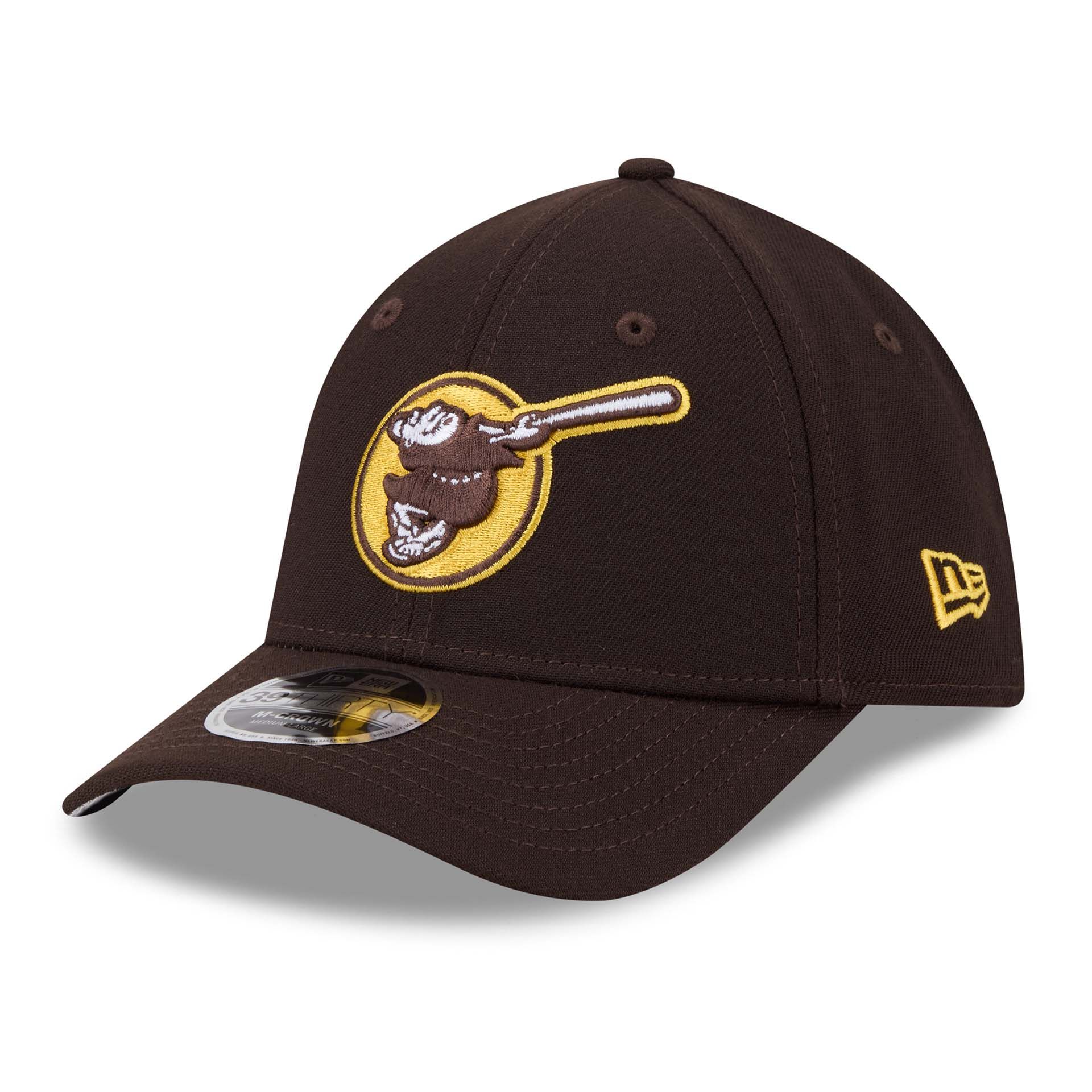 San Diego Padres MLB Alternate Team Logo 39THIRTY M-Crown Flex Cap Brown