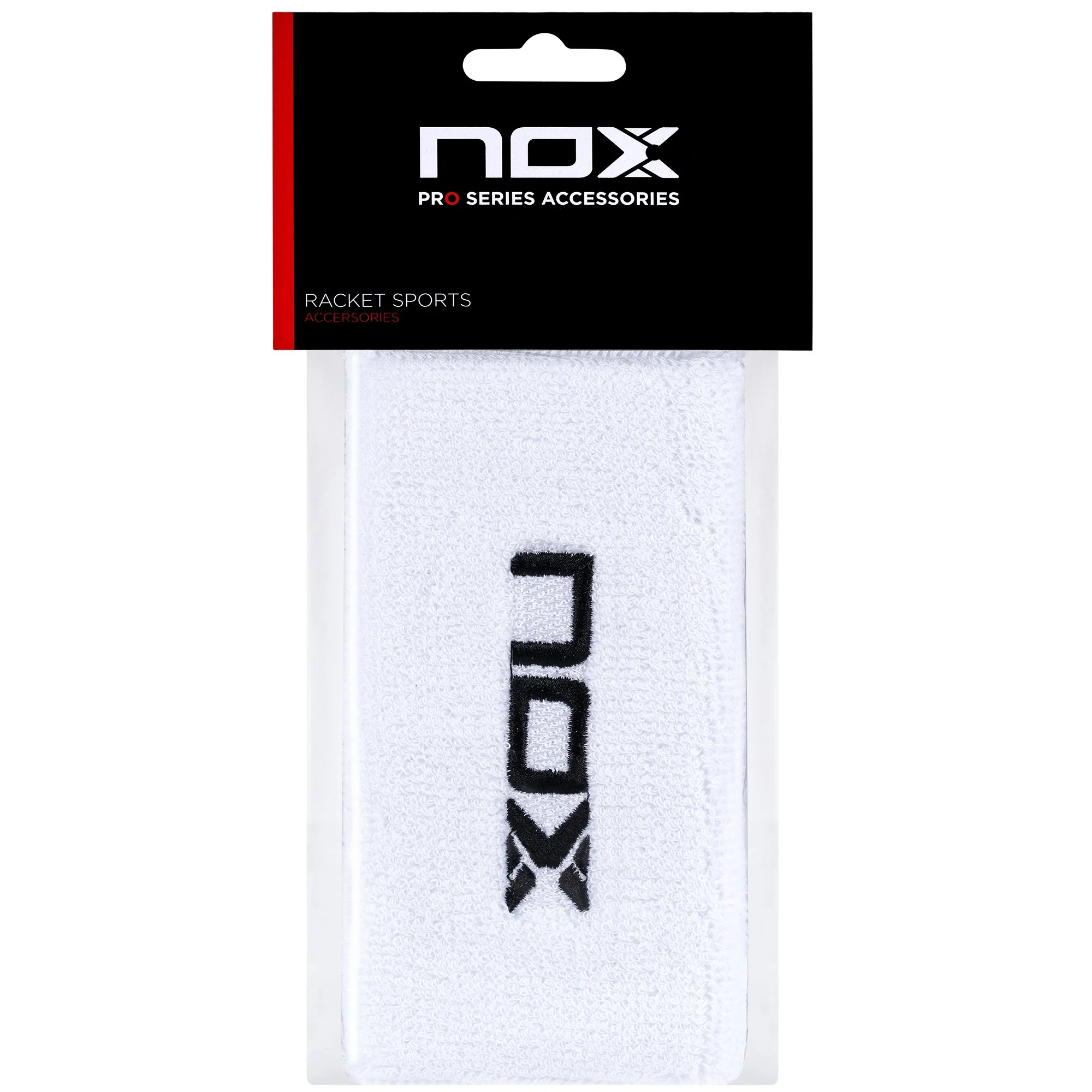 NOX long sport wristbands white/black