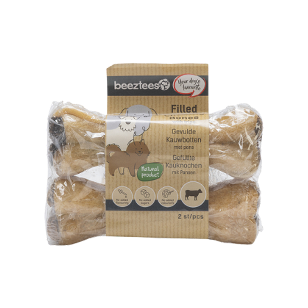 Beeztees Filled Chew Bone with Rumen - 2 x 10cm
