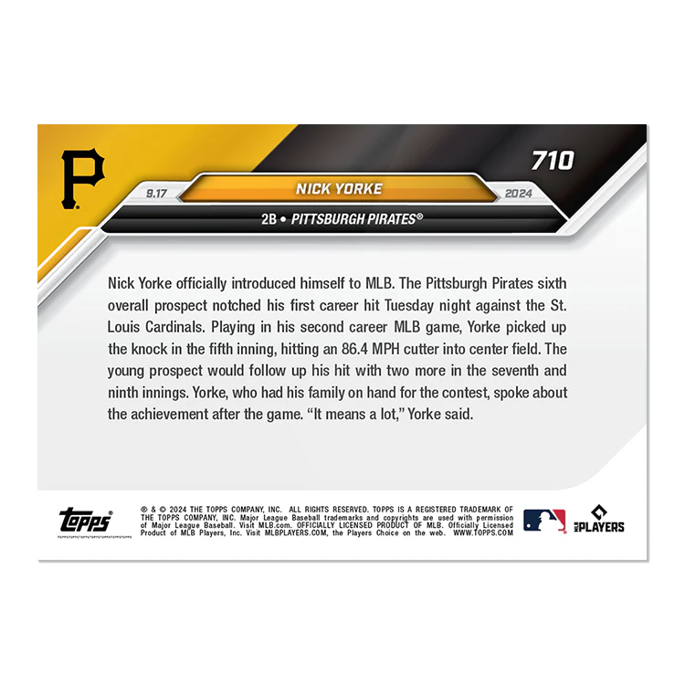 Nick Yorke - 2024 MLB TOPPS NOW® Card 710