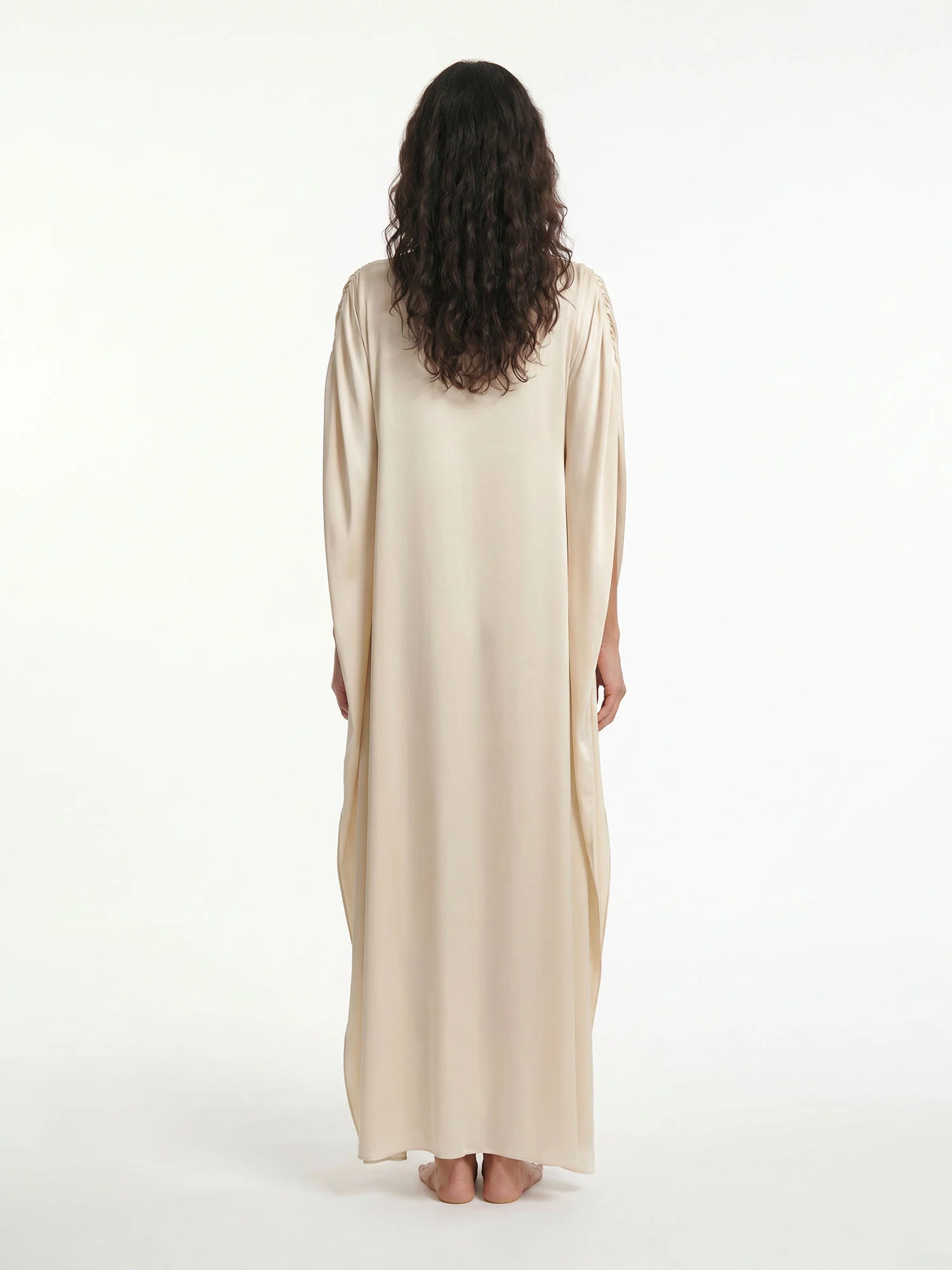 Ivory Cape Flow Maxi Dress