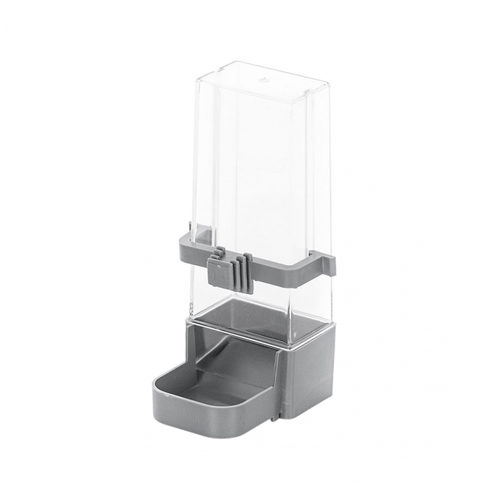 Duvo+ Parakeet Feeder - Grey/Transparent - 5.5 x 8 x 15cm