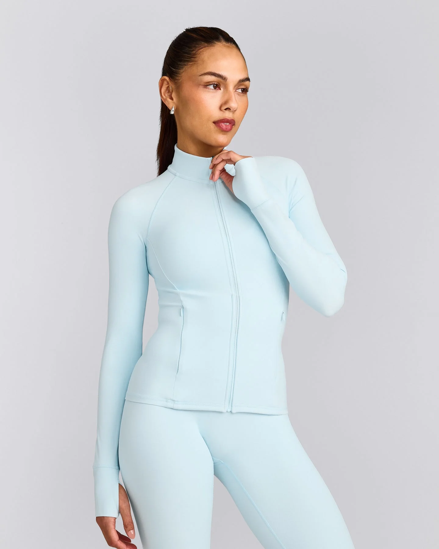 SoftMotion™ Jacket with Grey Logo | Cloud Blue