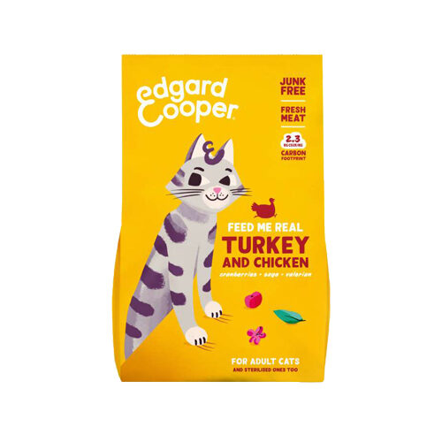 Edgard & Cooper Adult Cat - Free-range Turkey and Chicken - Kibbles - 325 g