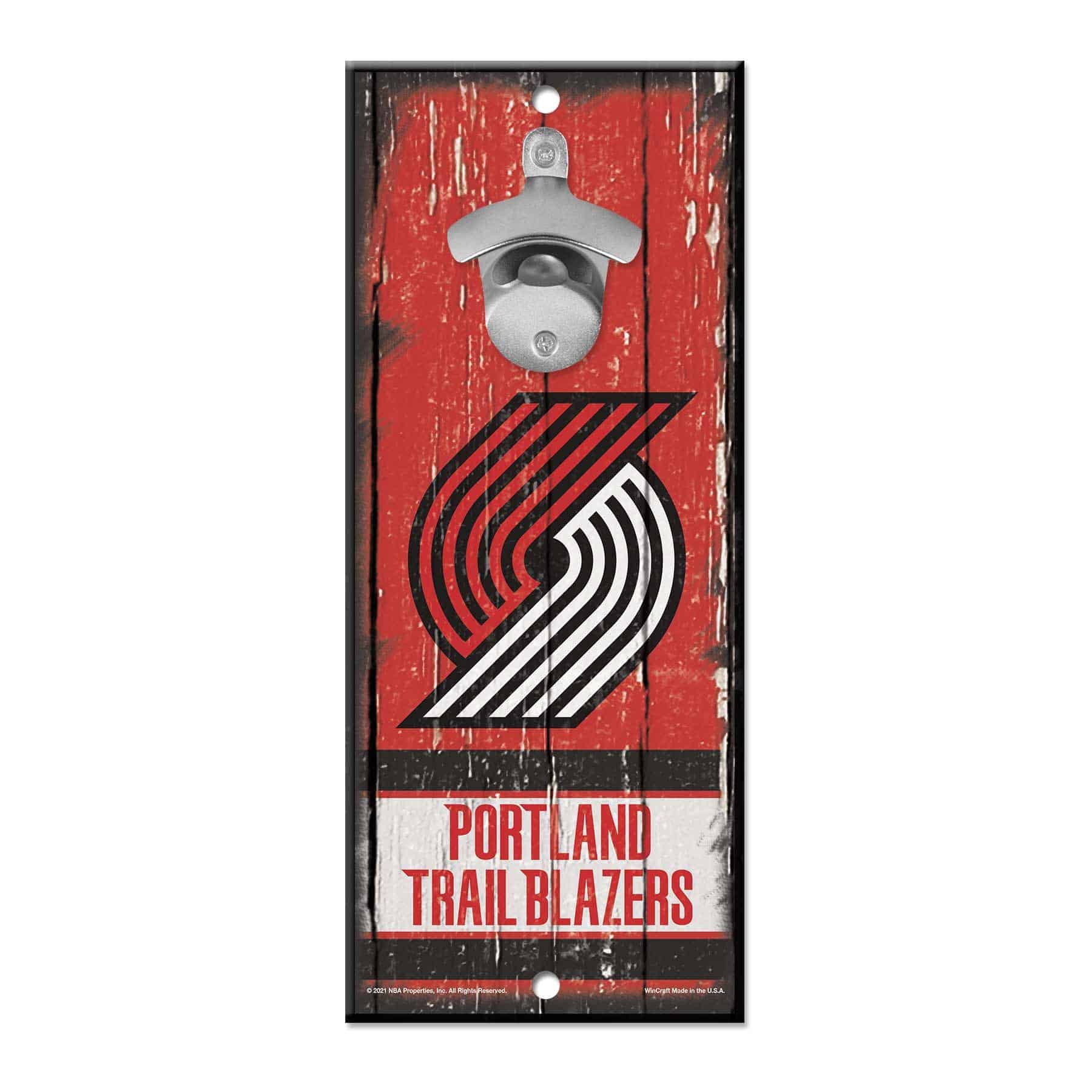 Portland Trail Blazers WinCraft NBA Bottle Opener Sign