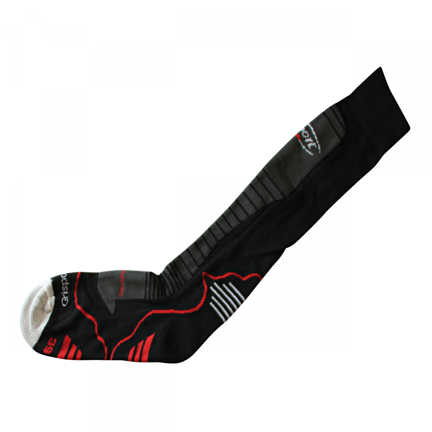 Grisport Cima 2 Functional Socks, Unisex, Long (Black\/Grey\/Red)