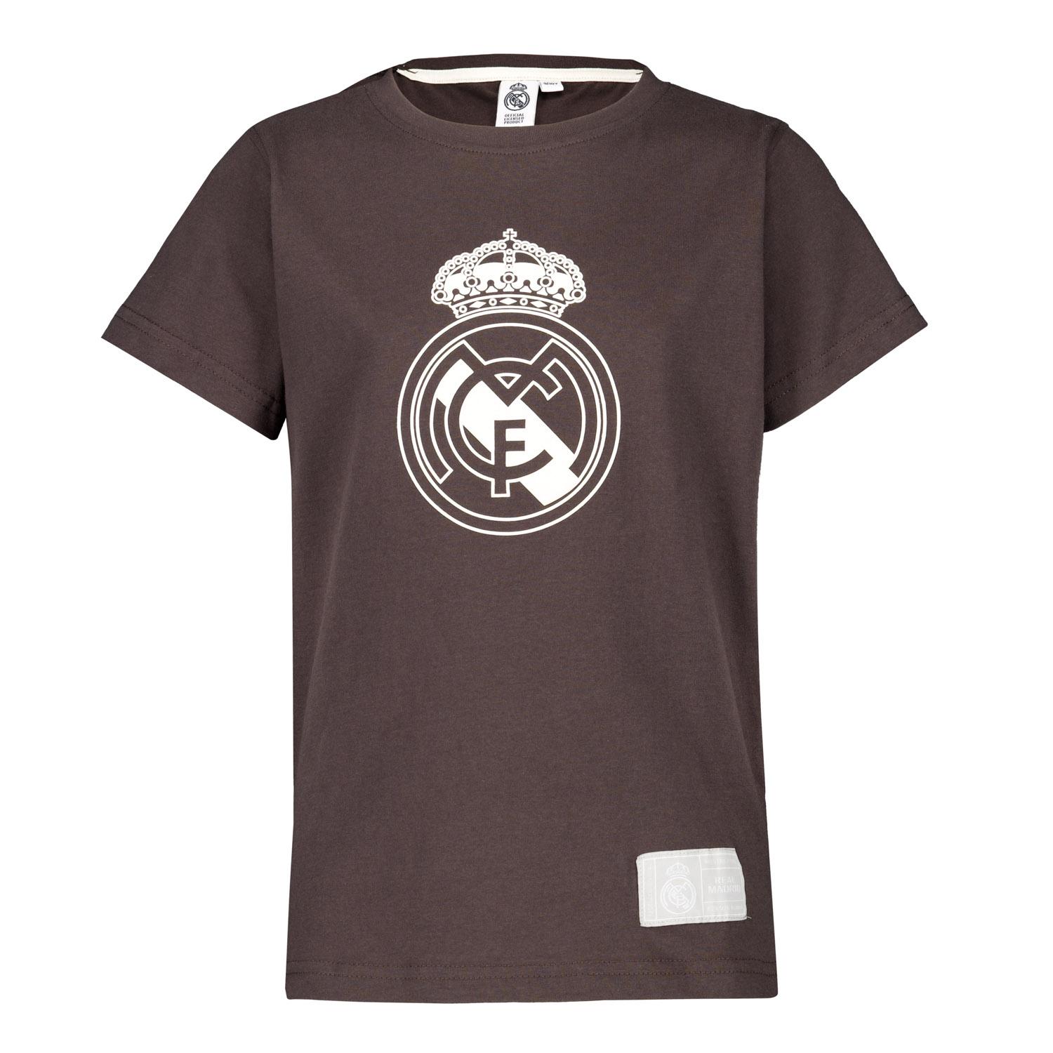 Kids Color Crest T-Shirt Washed Black Real Madrid
