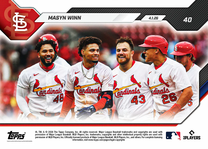 Masyn Winn - 2026 MLB Topps NOW® - Card 40