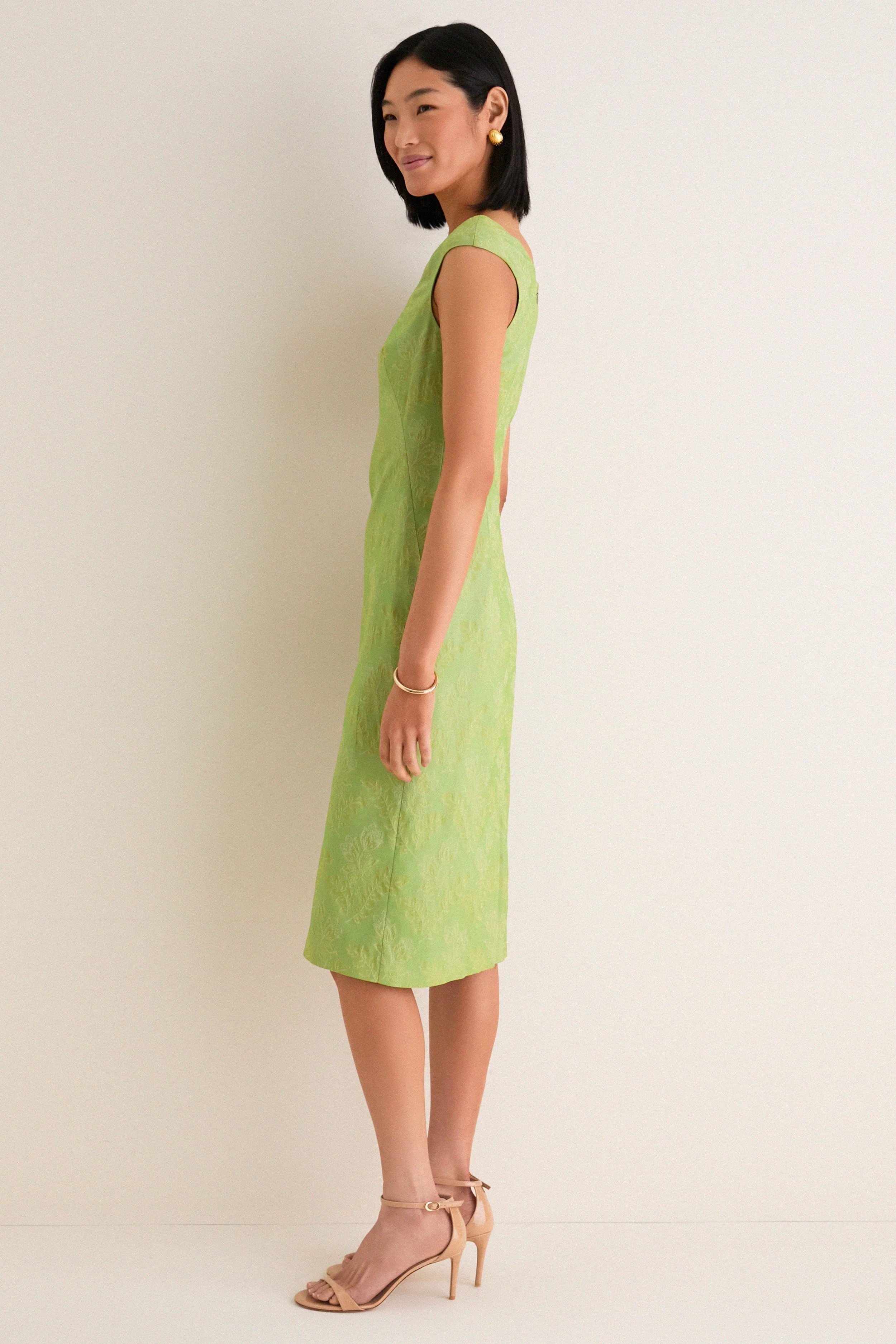 Tuileries Vine Stretch Jacquard Romy Midi Dress