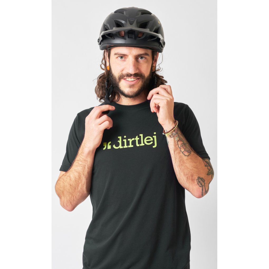 Dirtlej Mountee T-Shirt Men - dark gray/lime