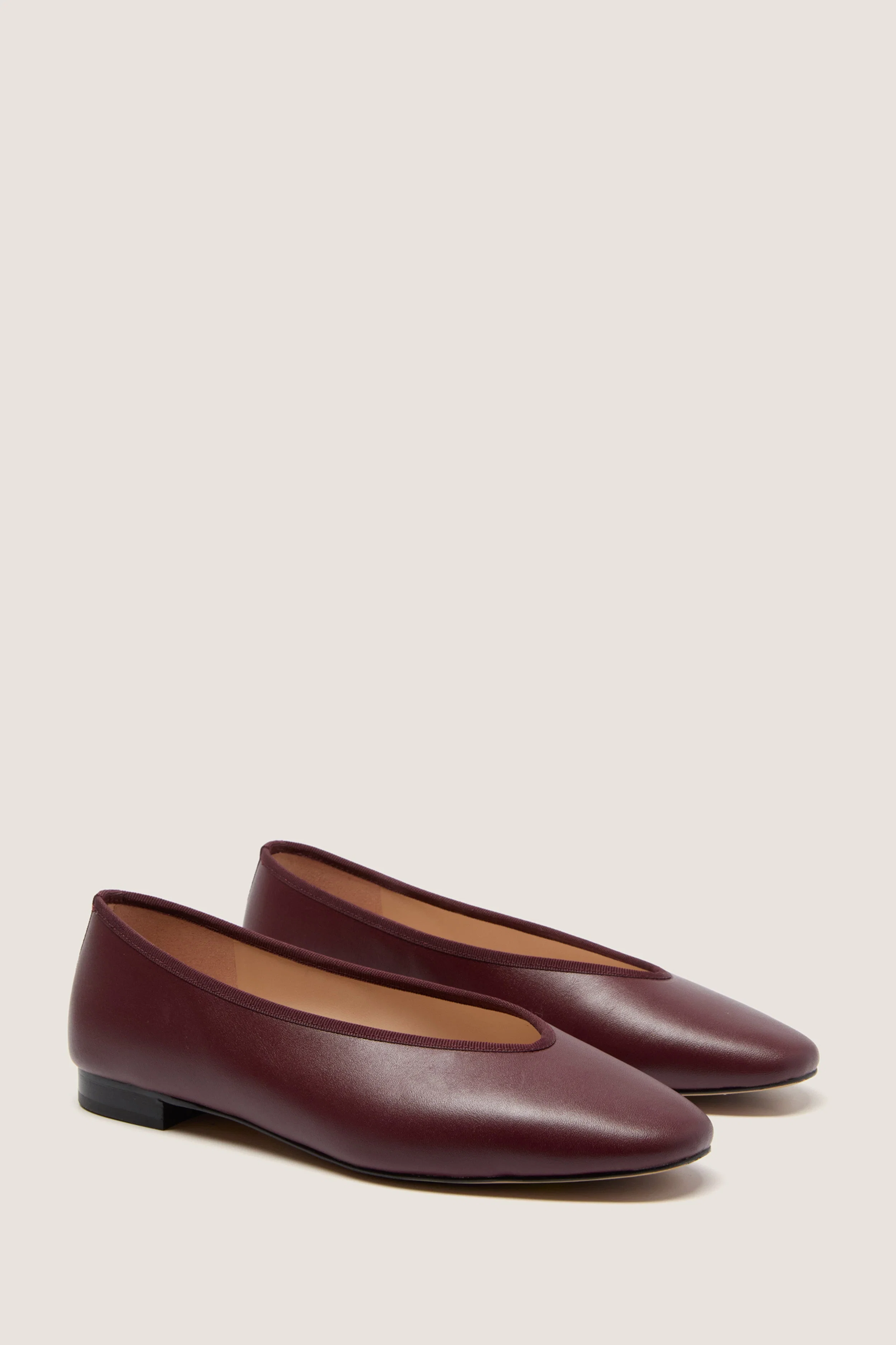 Oxblood Leather Nina Flats