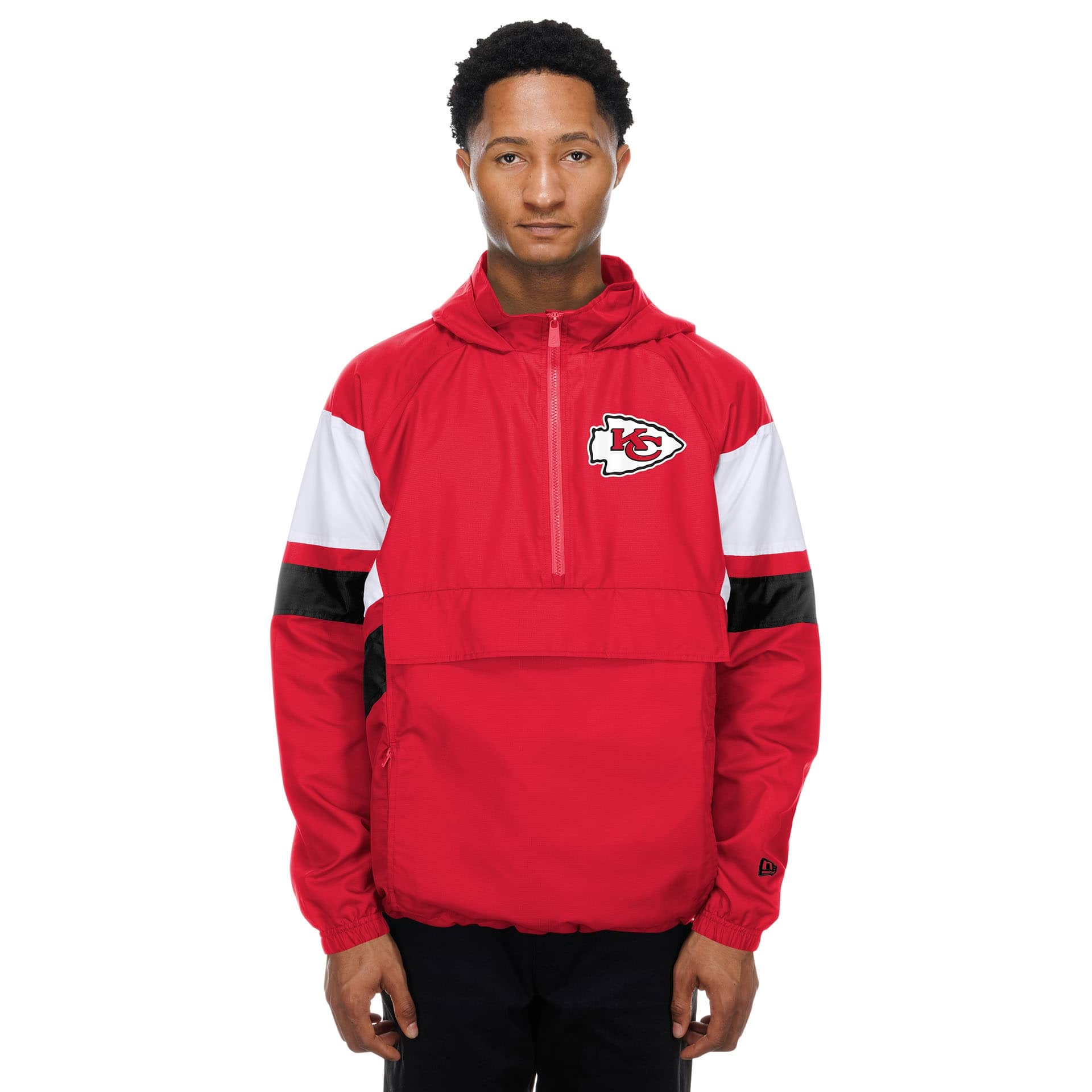 Kansas City Chiefs NFL Quarter Zip Windbreaker Jacket Red