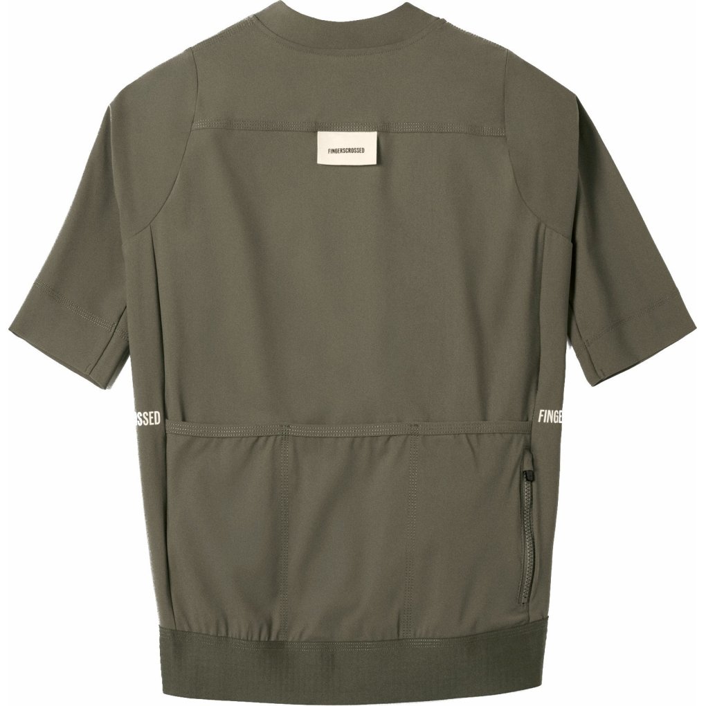FINGERSCROSSED Road Short Sleeve Jersey Men - Olive