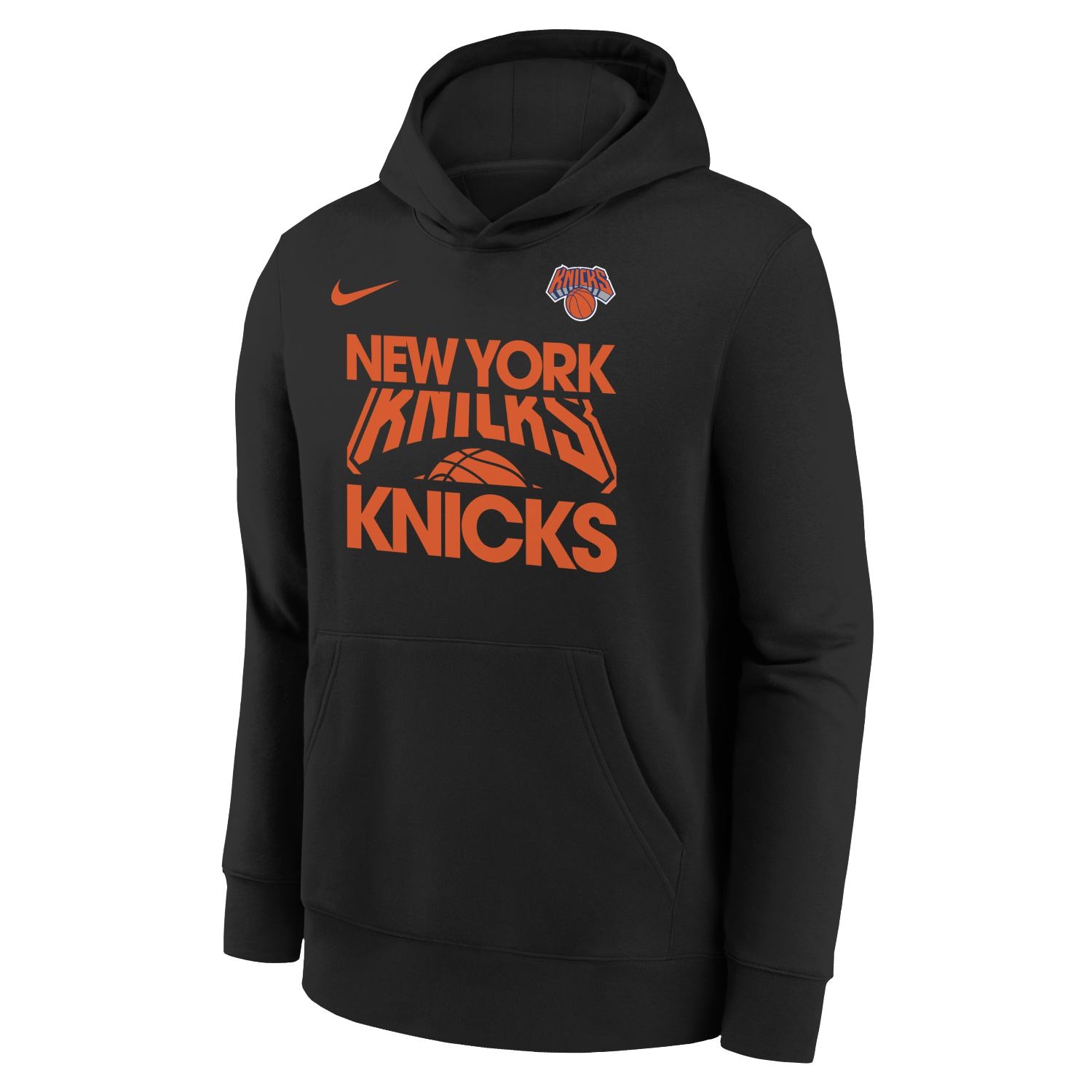New York Knicks NBA Courtside Nike Club Hoodie Black (YOUTH)
