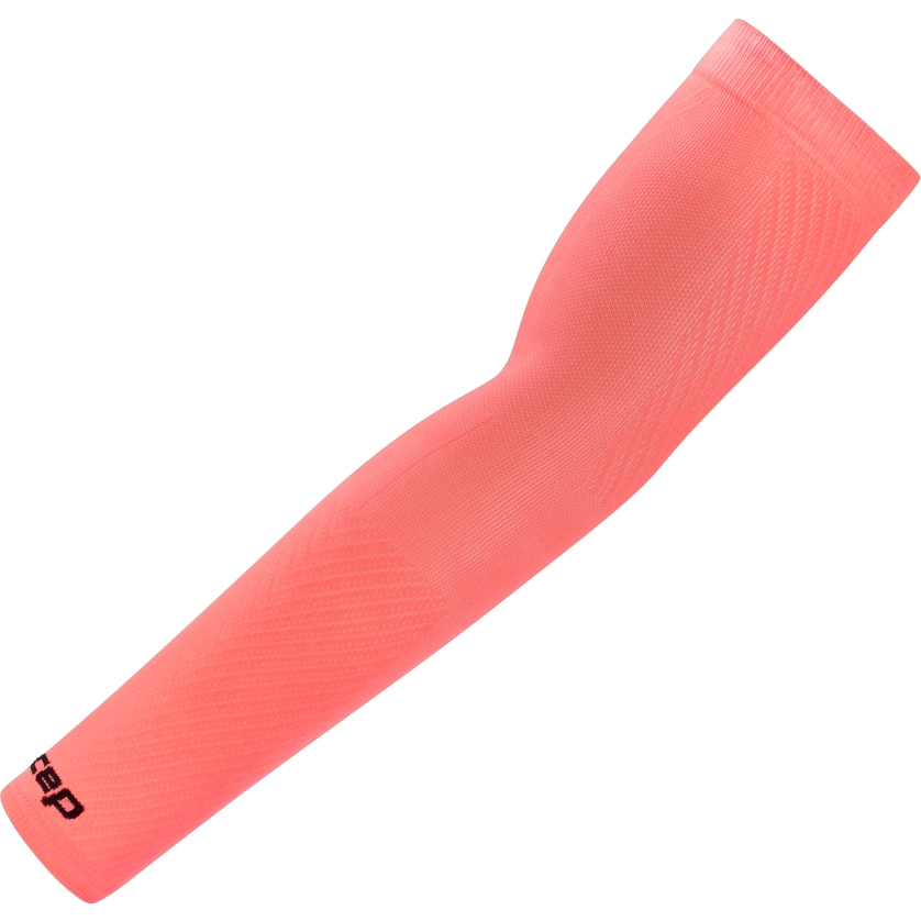 CEP Core Run Ultralight Long Arm Sleeves - neon coral