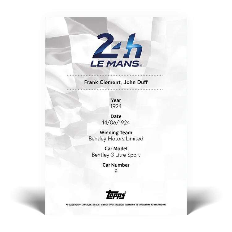 2023 Topps 24H of Le Mans Poster Art #2 - Topps UK