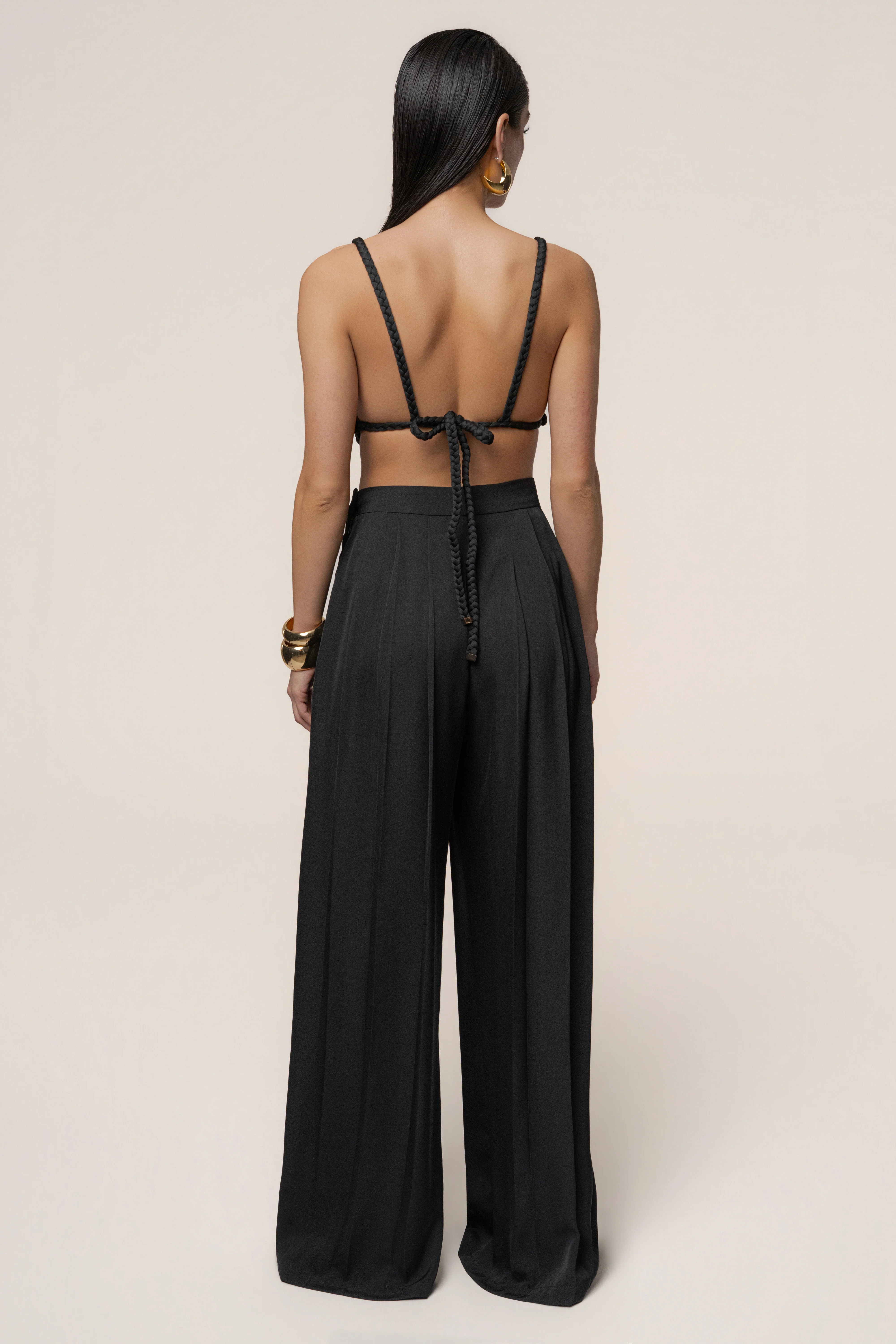 Black Sofie Braided Top