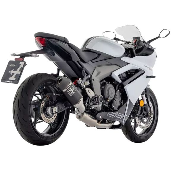 Ligne Complète Arrow Veloce Dark Racing - Collecteur Acier - Gris / NoirTRIUMPH 660 DAYTONA 660 - 2024 - 2025Ref : AW0804 / 71007VAN