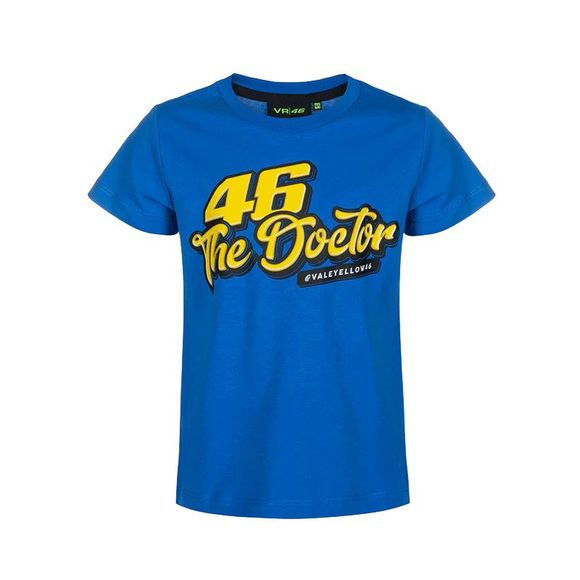 VR 46 THE DOCTOR Kids Short Sleeve T-Shirt - BlueRef: VR0769