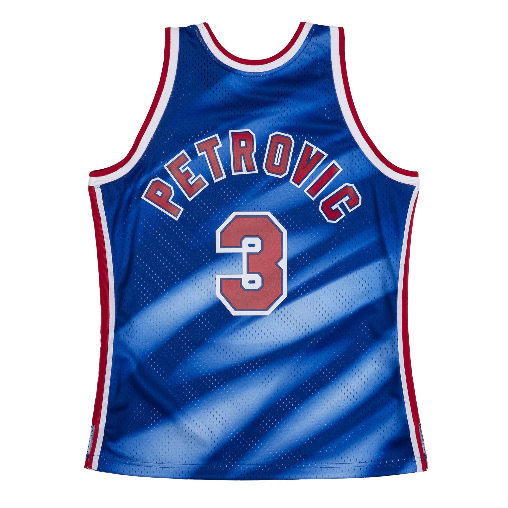 Dražen Petrović #3 New Jersey Nets 1990-91 Mitchell & Ness Swingman NBA Jersey Blue