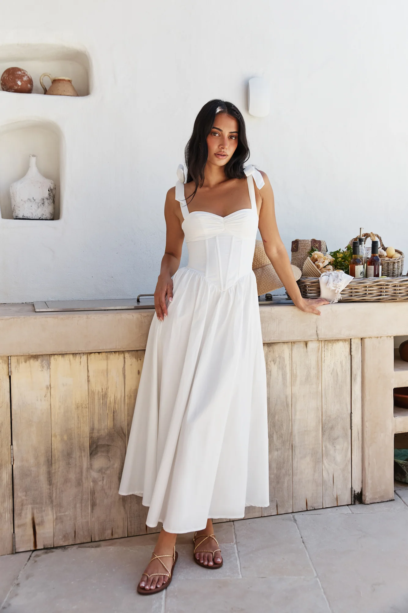 December Dawn Midi Dress White