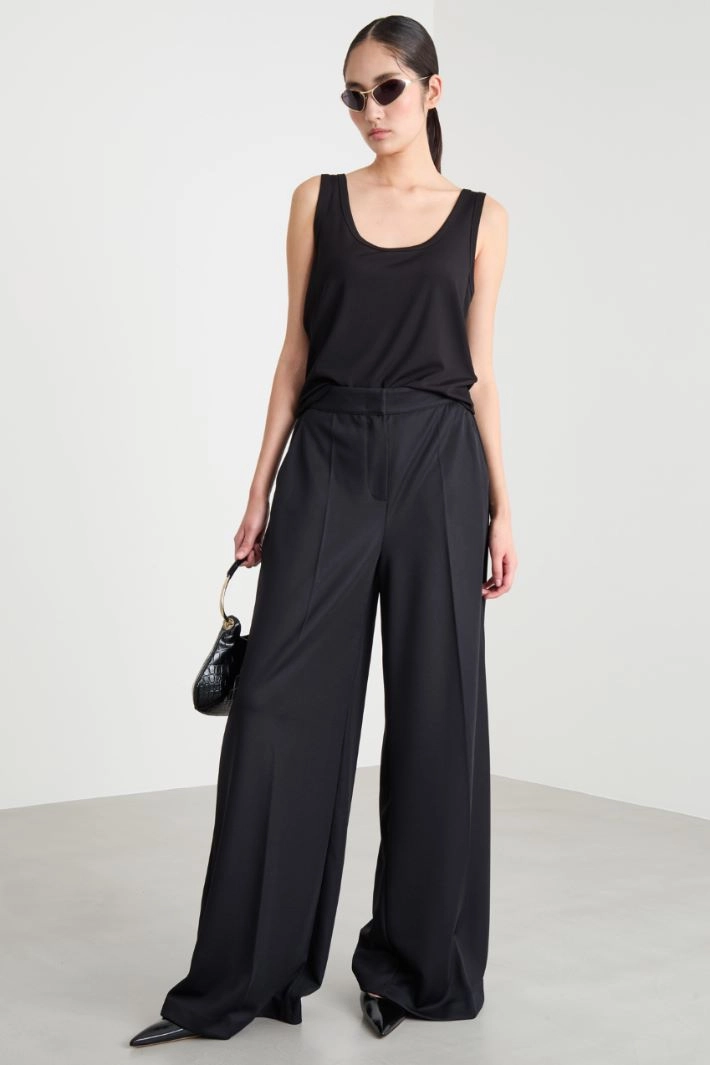 Jersey vest top - BLACK