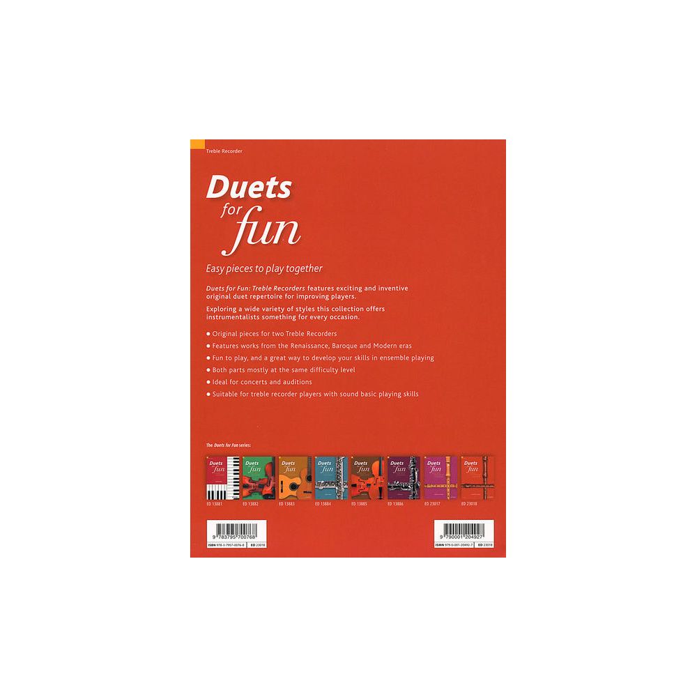 Schott Duets for Fun Treble Recorder – Thomann Ireland