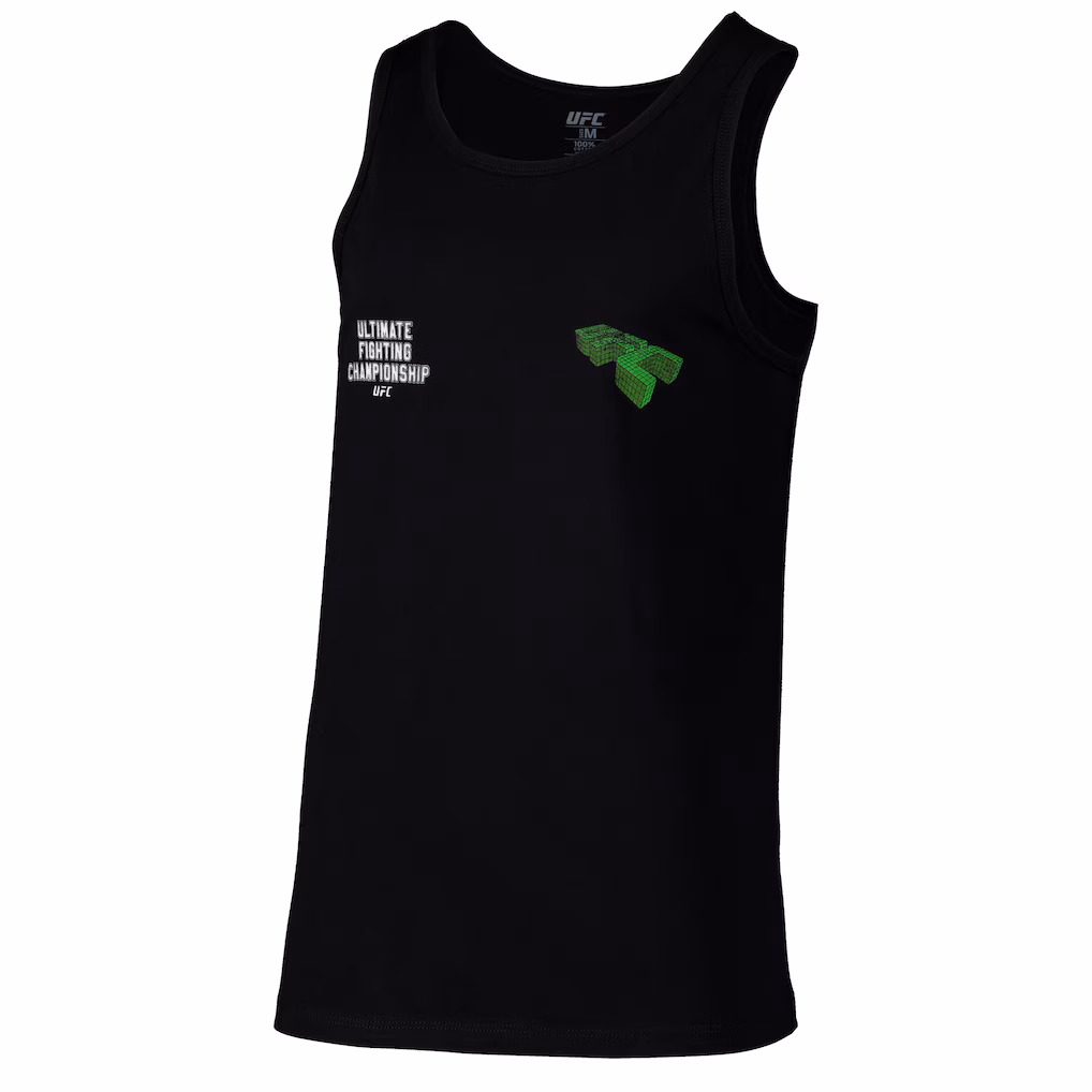 Men's UFC Black  Skewed Tank Top