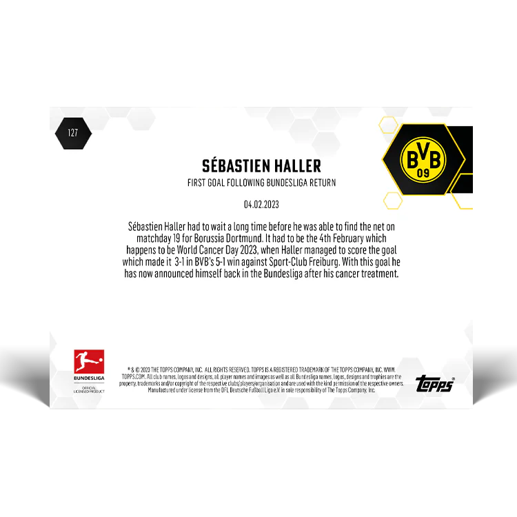 Topps UK - First goal following Bundesliga return - Bundesliga TOPPS NOW® Card #127