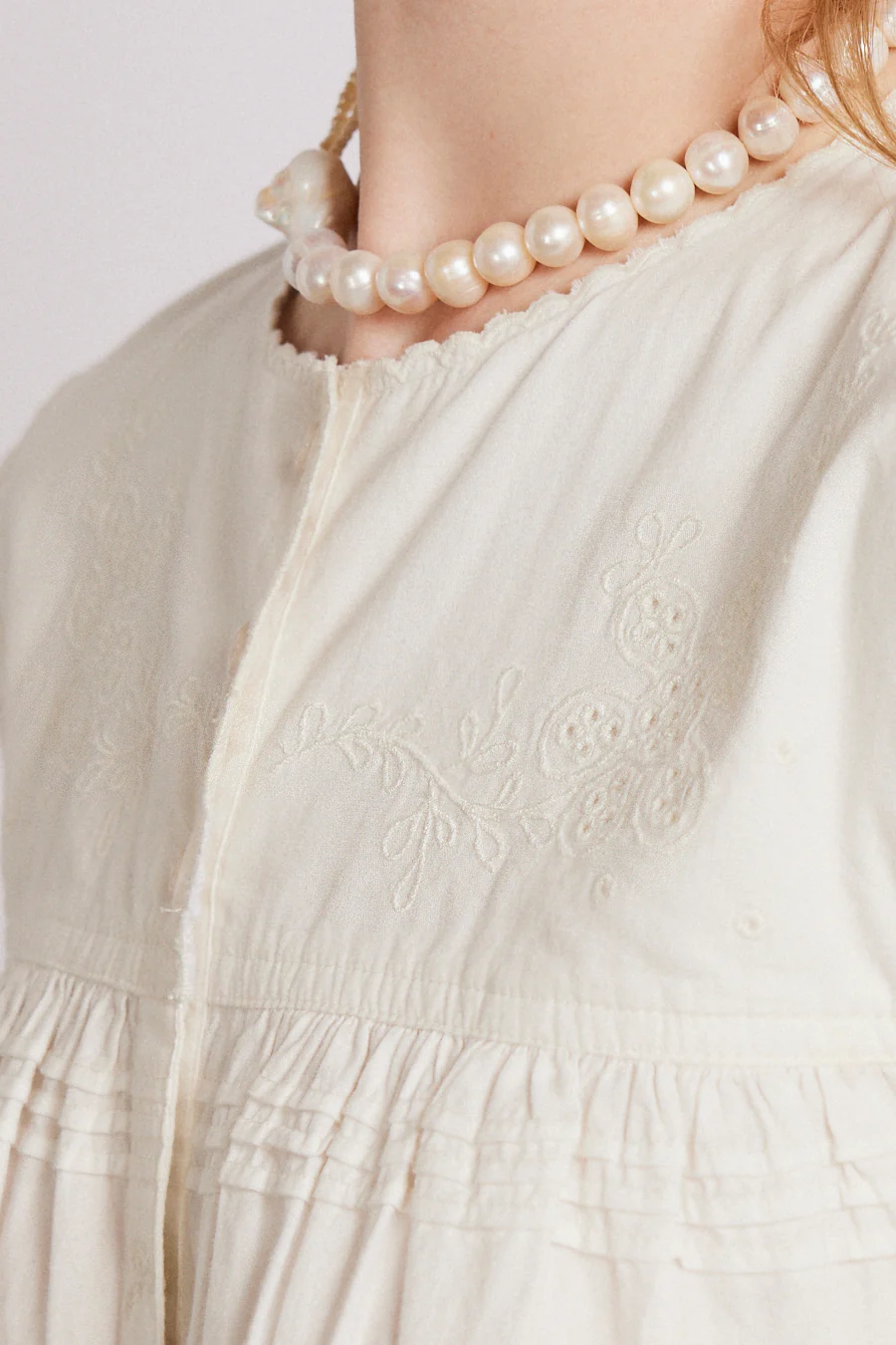 embroidered genevieve mini dress