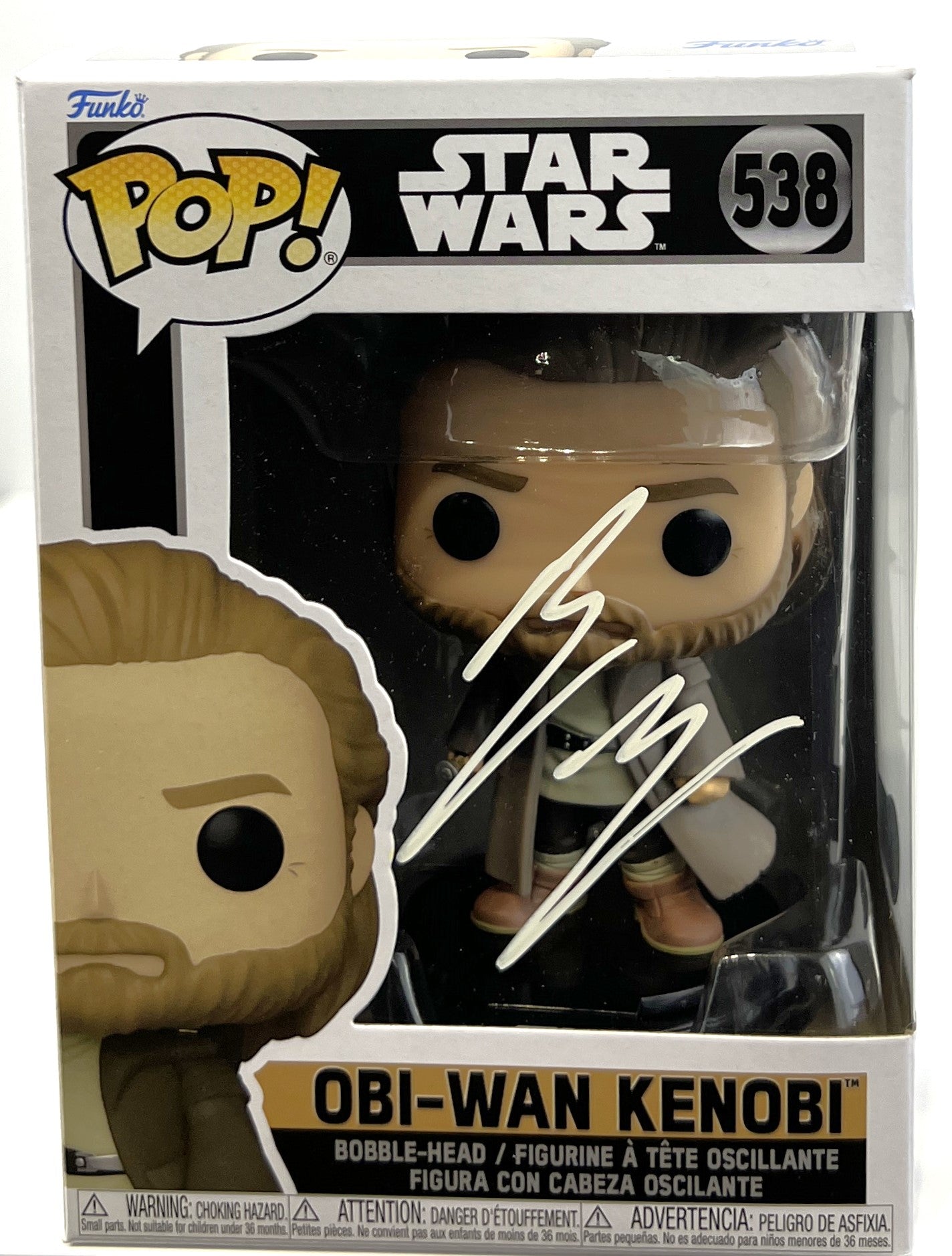 Ewan McGregor Autographed Obi Wan Kenobi Funko Pop #538 Beckett