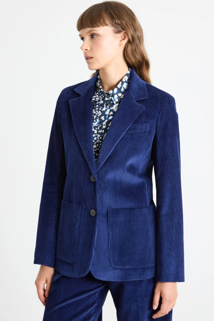 Velvet blazer - BLU
