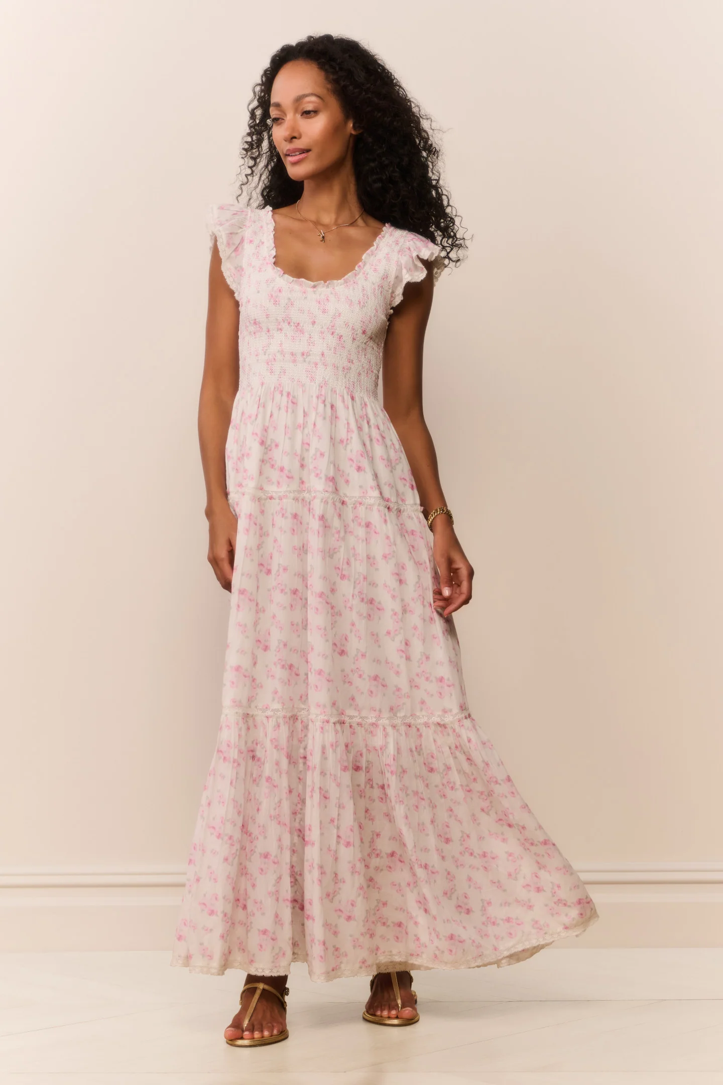 Chessie Blooming Floral Maxi Dress - RUSTIC ORCHID