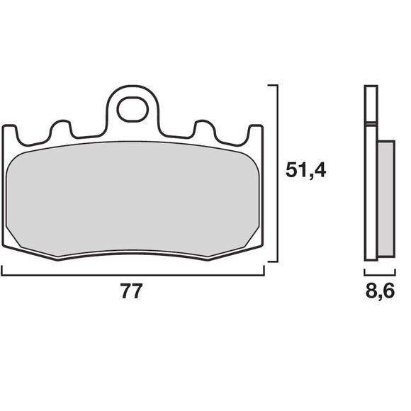 Plaquettes de freins Brembo Sinter Métal Fritté sport avant (Spécial ABS selon modèle)Ref : 07BB26SR