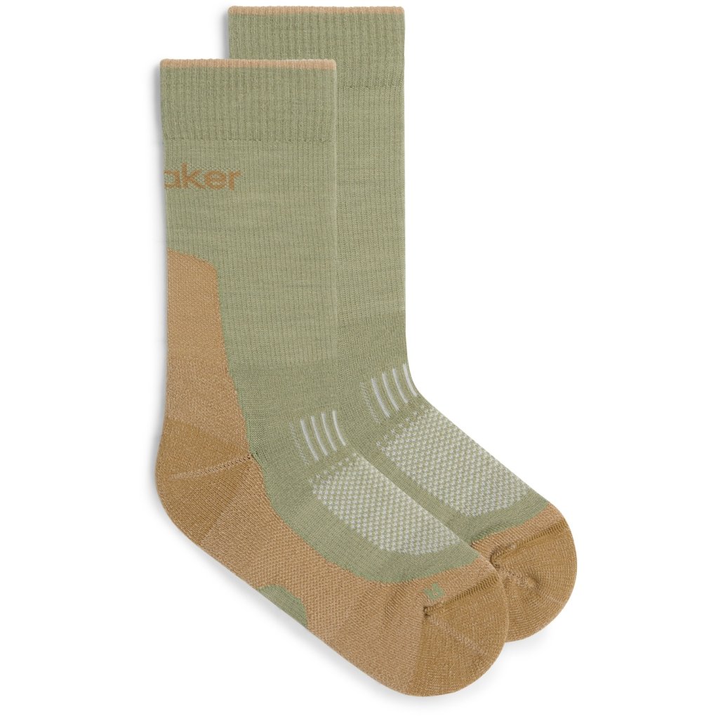 Icebreaker Merino Hike+ Light Crew Socks Women - Lichen/Sand