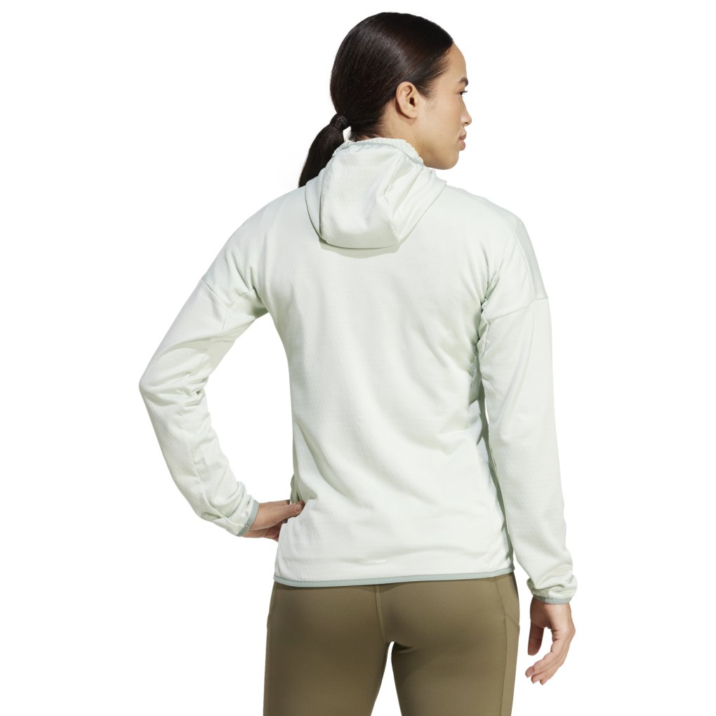 adidas TERREX Xperior Light Fleece Hooded Jacket Women - linen green JD2113