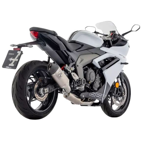 Ligne Complète Arrow Veloce Titane Racing - Collecteur Acier - GrisTRIUMPH 660 DAYTONA 660 - 2024 - 2025Ref : AW0805 / 71007VL
