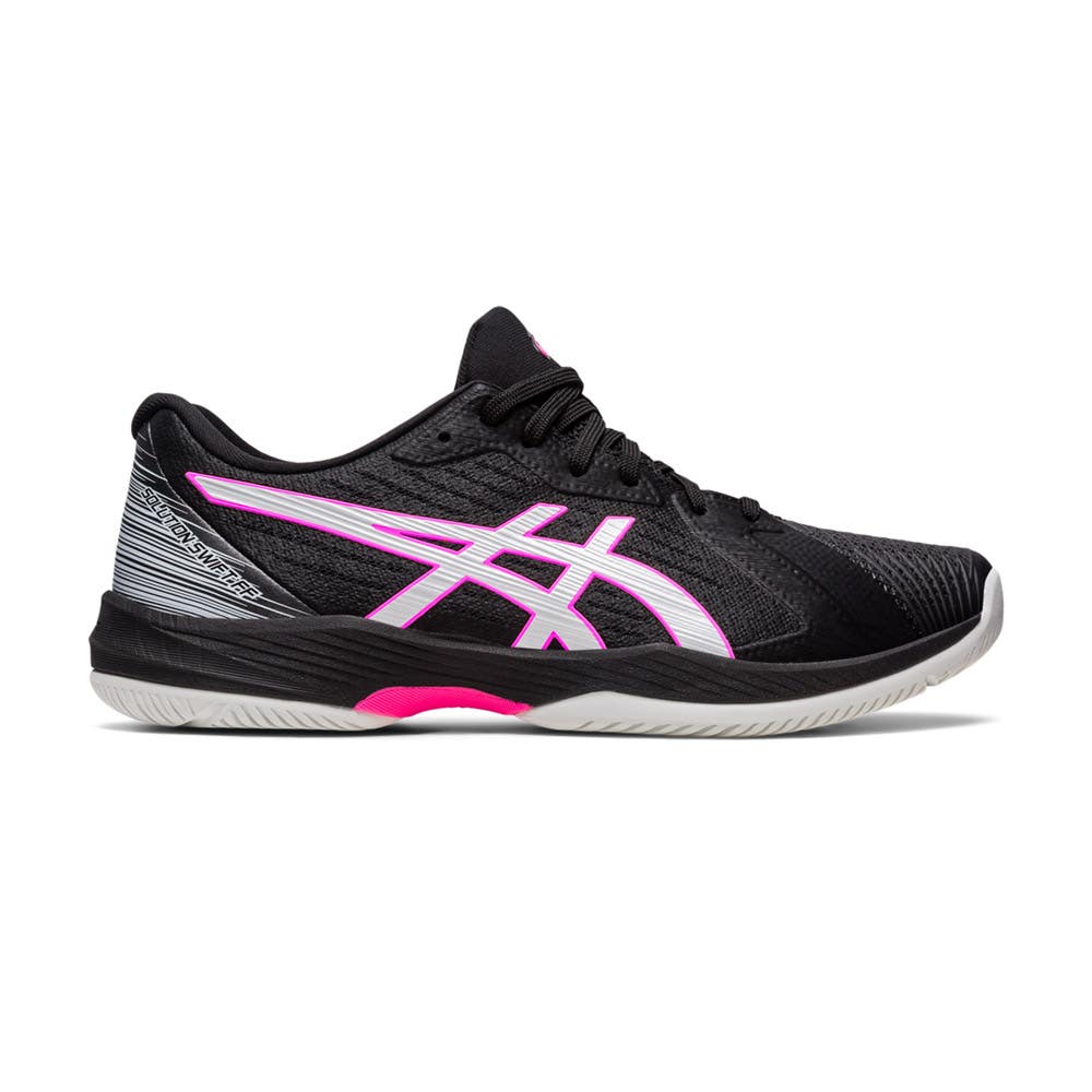 BLACK AND PINK ASICS SOLUTION SWIFT FF 1041A298 002