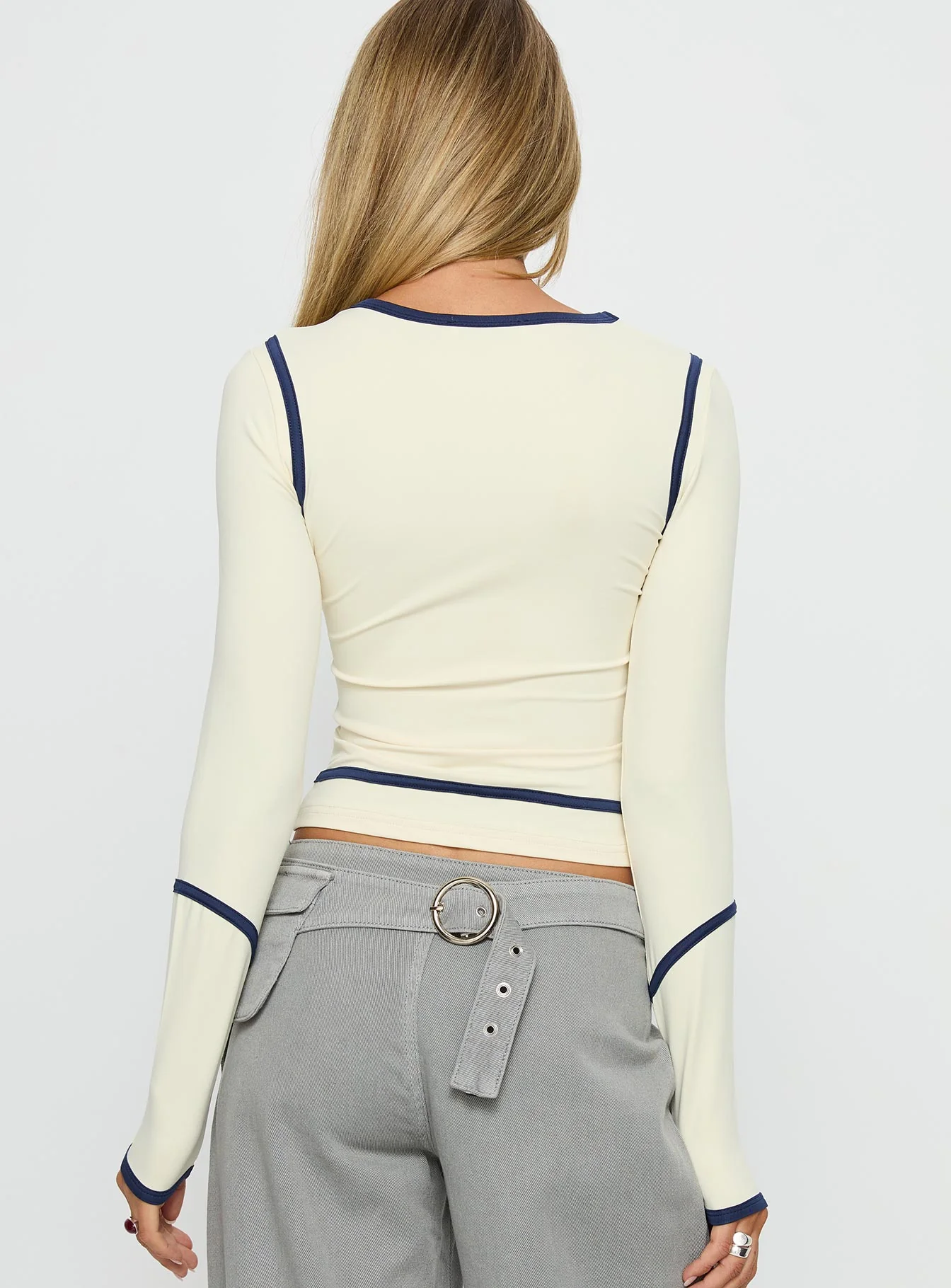 Starshot Long Sleeve Graphic Top Cream