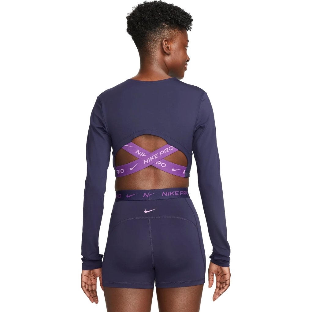 Nike Pro Dri-FIT Crop Longsleeve Women - purple ink/purple cosmos/rush FB5233-555