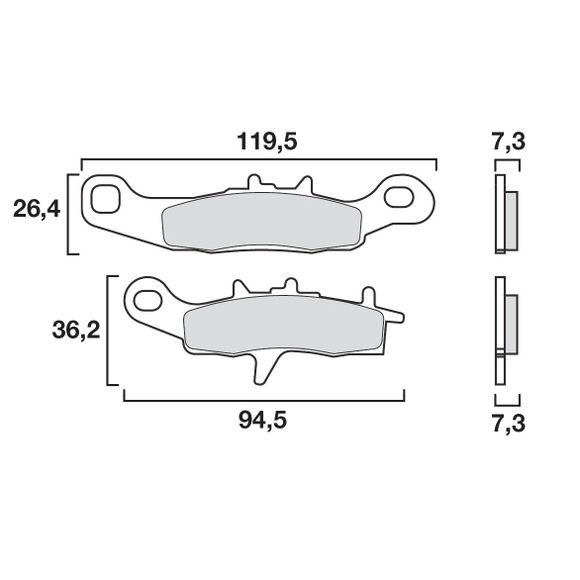 Brembo Sinter Metal Sintered Racing Front Brake PadsRef: 07Ka22Sx