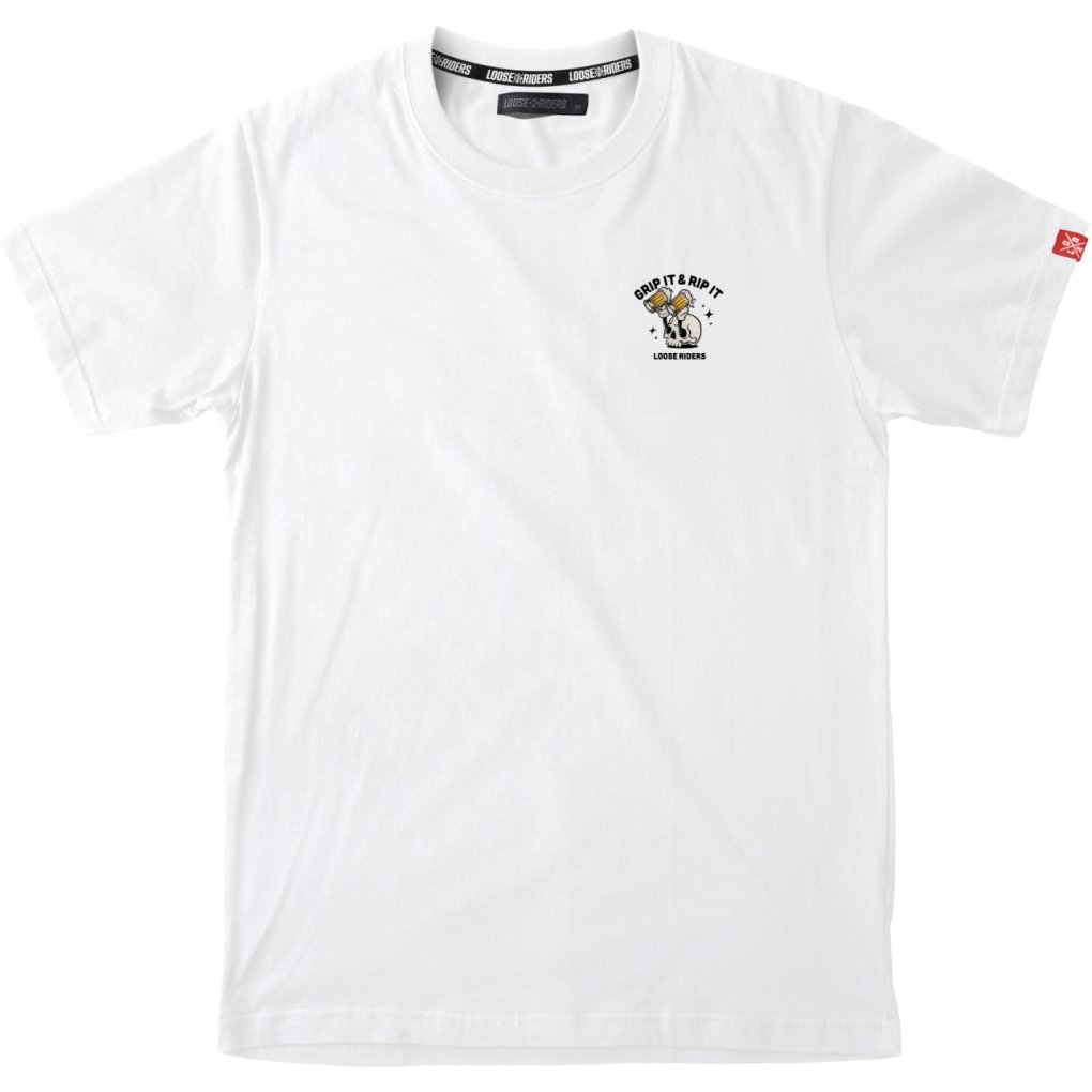 Loose Riders Beer Now Tech Tee Men - Grip It White