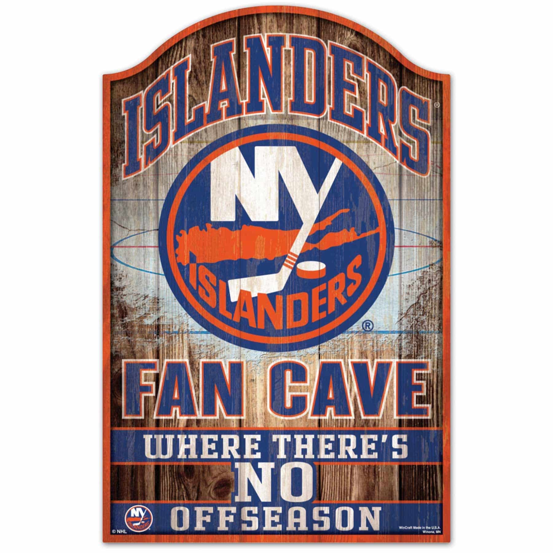 New York Islanders WinCraft NHL Fan Cave Wood Sign