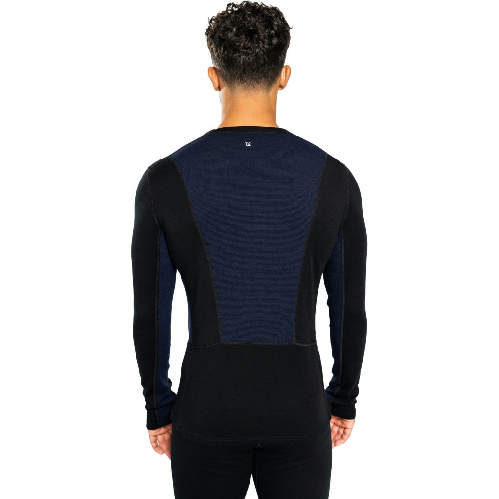 Ulvang Peak Map Crew Longsleeve Baselayer Men - Black/Navy Blue