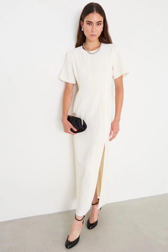 Long slit dress - CREAM