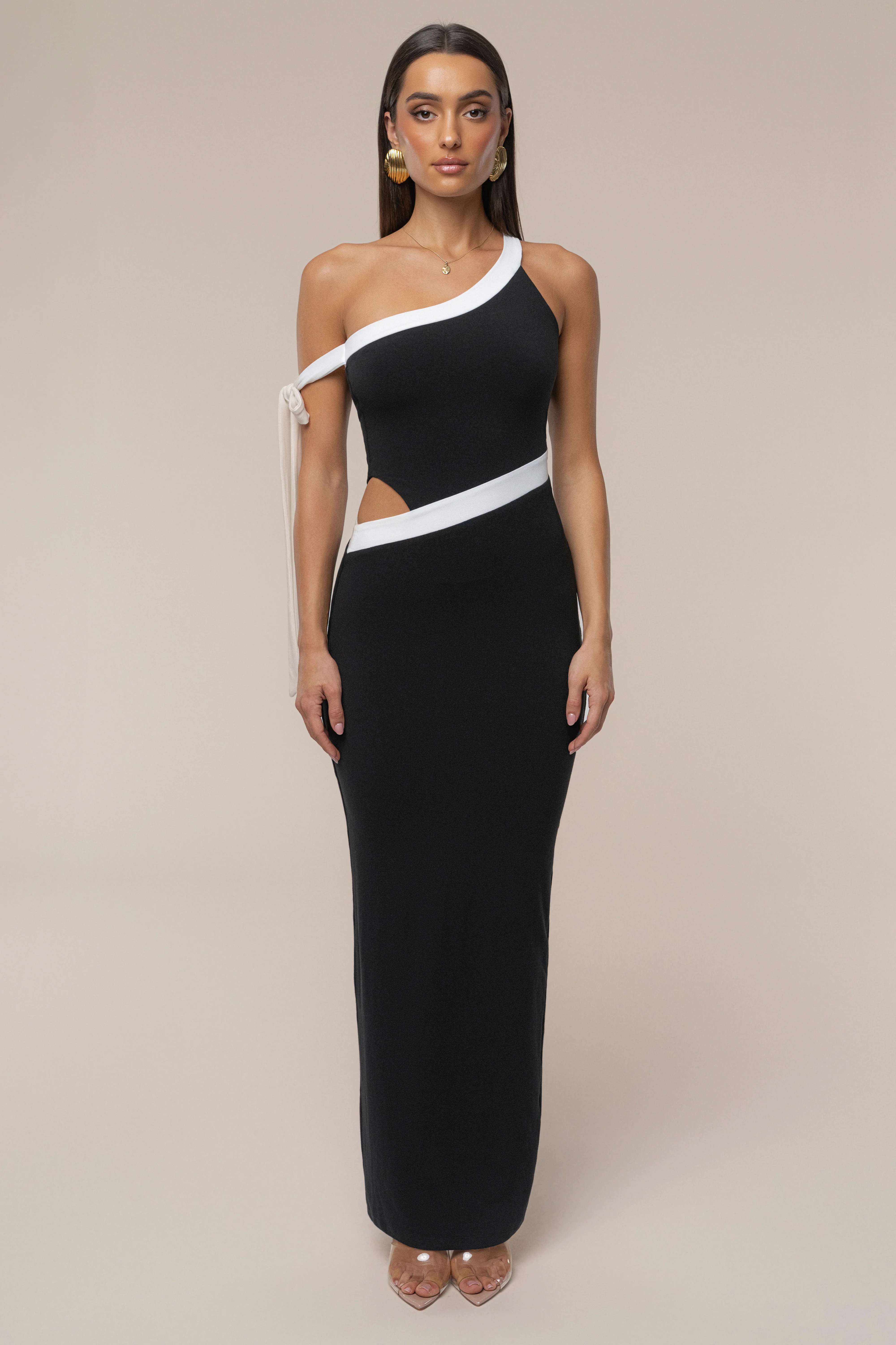 Black Jorden Contrast Maxi Dress